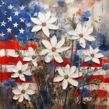 Patriotic Sign, USA Sign, DCO-13592, Sign For Wreath, 10x10